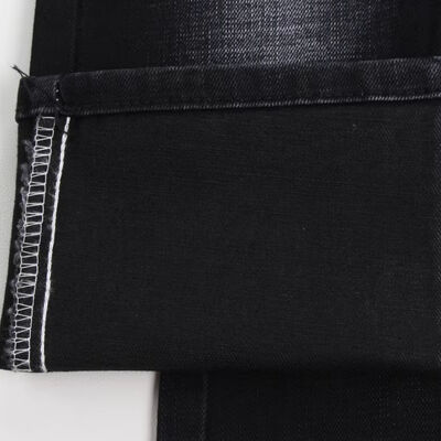 Prezzo buono 76% di cotone Stretch yarn colorato denim tessuto 12 oz Black Crosshatch Slub per uomini/donne abbigliamento abbigliamento da lavoro in linea