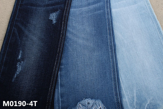 Prezzo buono 390gsm tessuto elastico del materiale del denim 94 del cotone 4 del ringrosso elastico dual core dell'elastam in linea