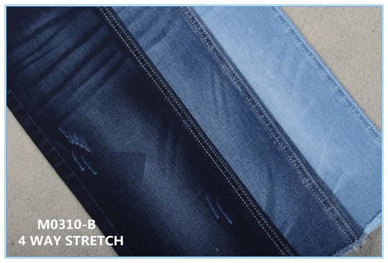 Prezzo buono Tessuto 10,5 del denim di allungamento di modo dell'elastam 4 del poliestere 2 del cotone 13 di Oz 85 dei jeans in linea