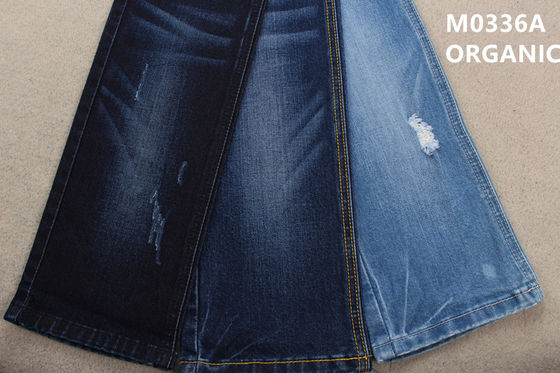 Prezzo buono tessuto rotto del denim della saia del cotone organico amichevole di 10.6oz 359gsm Eco in linea