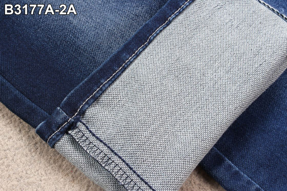 Prezzo buono Strati tricottare falsi del tessuto della saia del denim da 9,5 once i doppi allungano il materiale dei jeans in linea