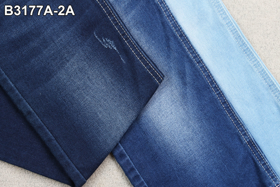 La falsificazione di mercerizzazione del tessuto del denim di allungamento di 9,5 Oz ha tricottato blu scuro